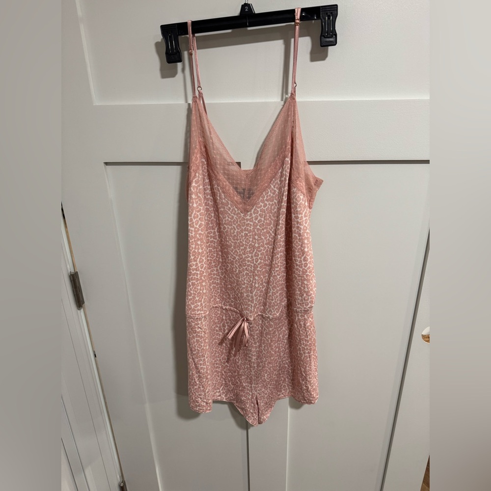 Victoria's Secret Blush Animal Print Pajama Romper